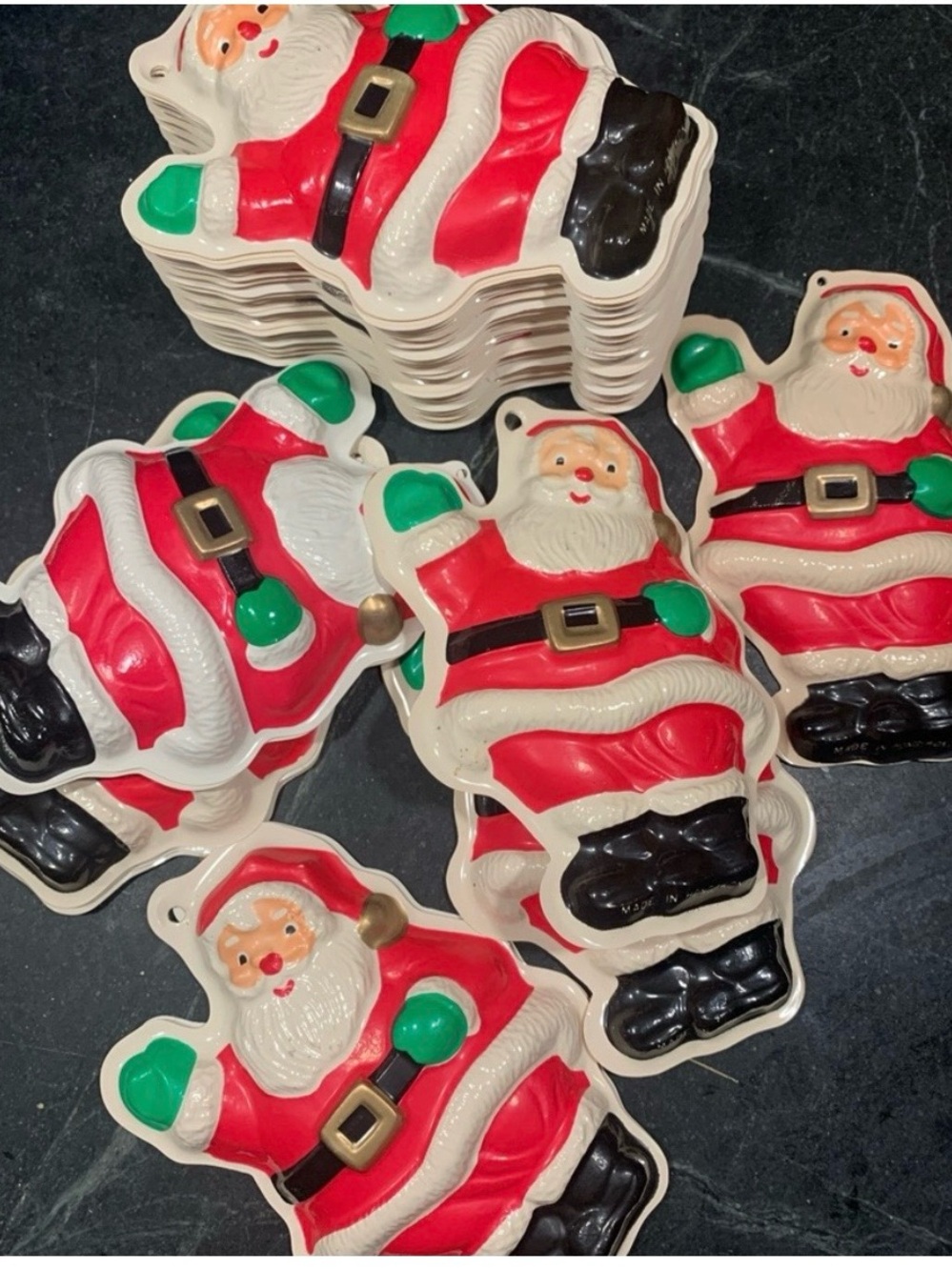 Set of 12 | Vintage Blow Mold Santa’s | for @amandap673